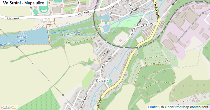 Ve Stráni - mapa ulice