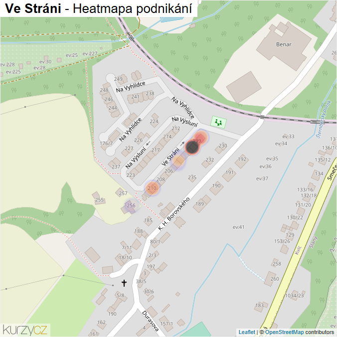 Mapa Ve Stráni - Firmy v ulici.