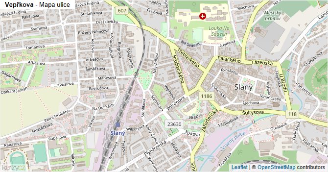 Vepřkova - mapa ulice