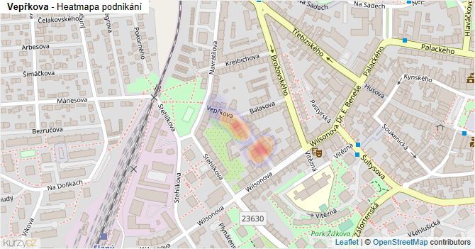 Vepřkova - mapa podnikání
