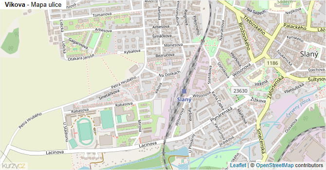Vikova - mapa ulice