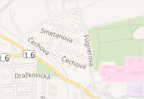 Vrchlického v obci Slaný - mapa ulice