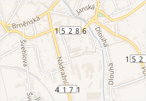 Karla Čapka v obci Šlapanice - mapa ulice