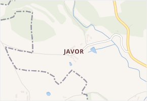 Javor v obci Slapsko - mapa části obce