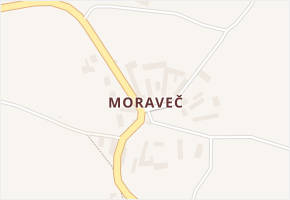Moraveč v obci Slapsko - mapa části obce