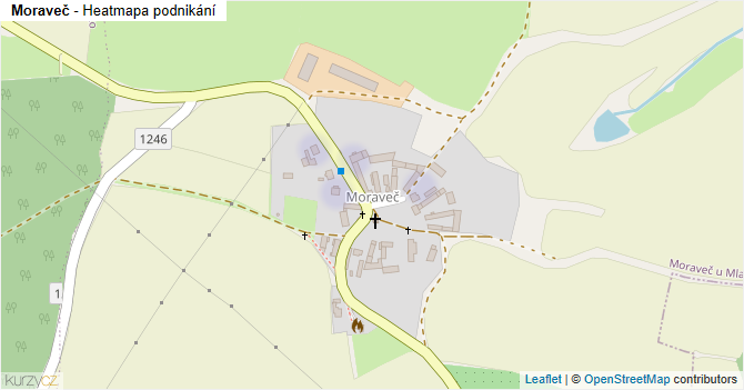 Moraveč - mapa podnikání