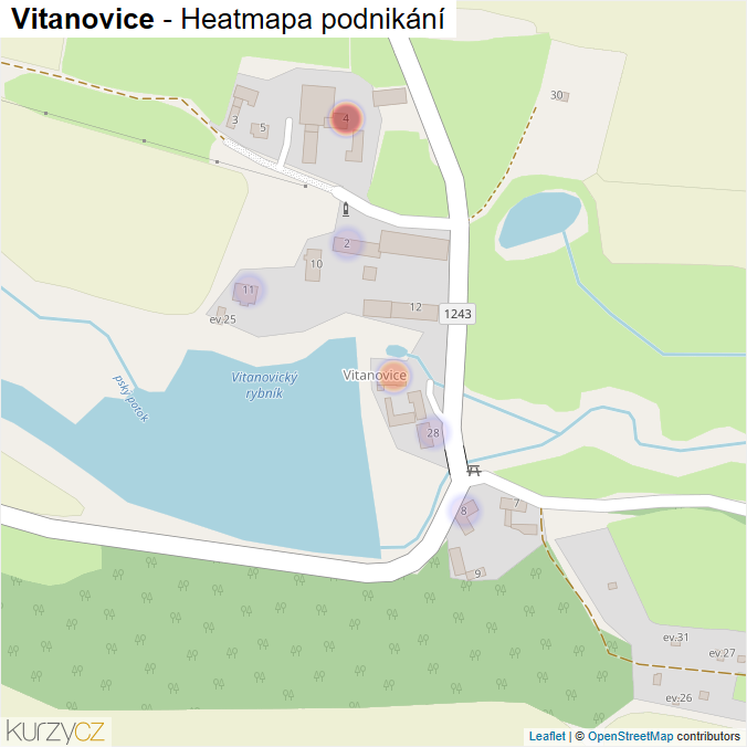 Mapa Vitanovice - Firmy v části obce.