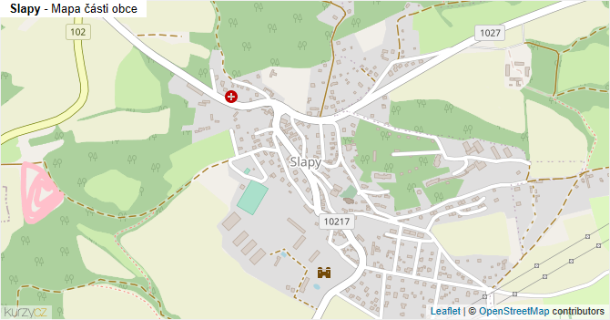 Slapy - mapa části obce