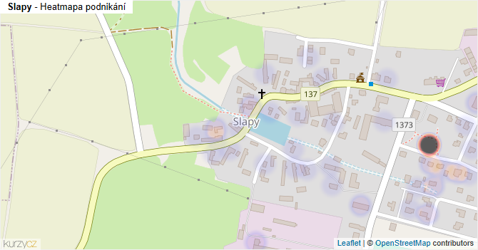 Slapy - mapa podnikání