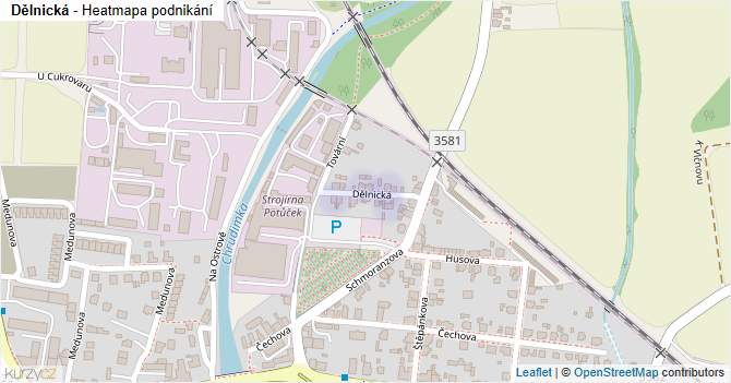 Dělnická - mapa podnikání