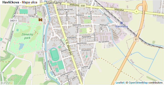 Havlíčkova - mapa ulice