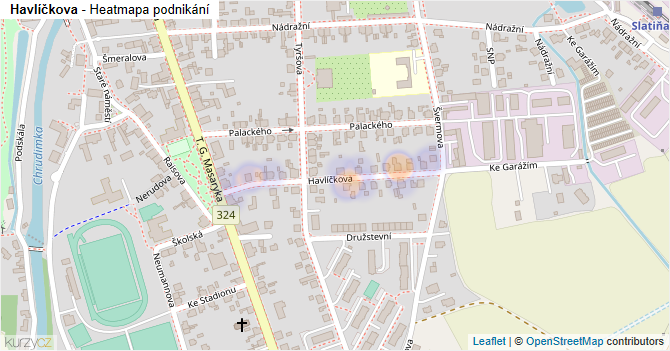 Havlíčkova - mapa podnikání