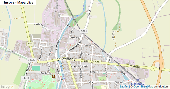 Husova - mapa ulice