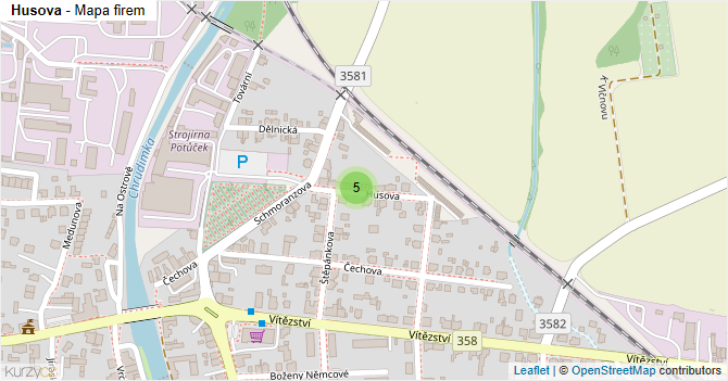 Husova - mapa firem