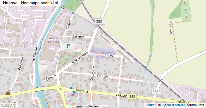 Husova - mapa podnikání