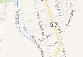 Jungmannova v obci Slatiňany - mapa ulice