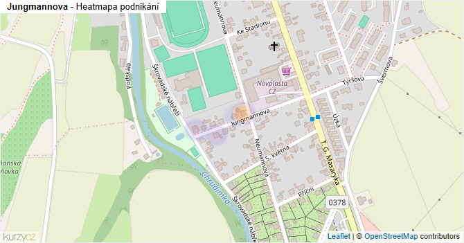 Jungmannova - mapa podnikání