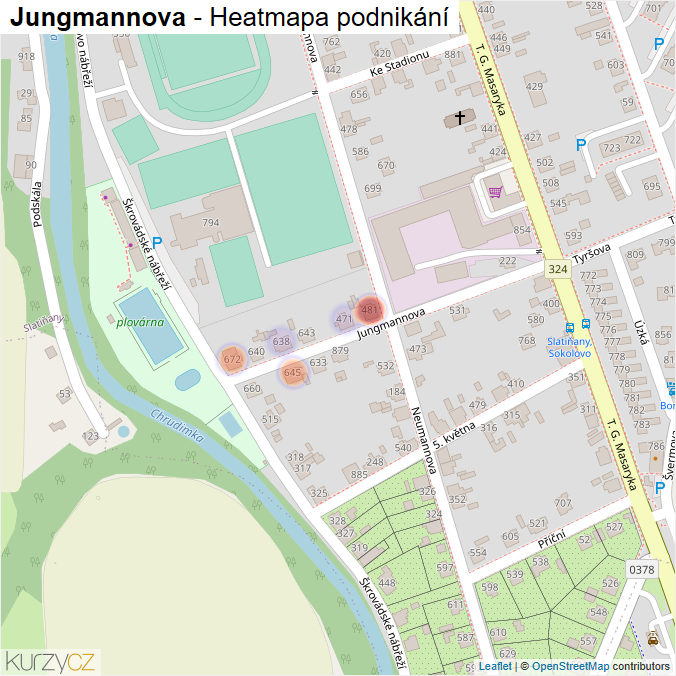 Mapa Jungmannova - Firmy v ulici.