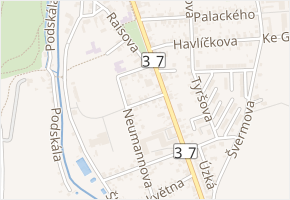 Ke Stadionu v obci Slatiňany - mapa ulice