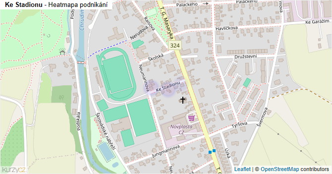 Ke Stadionu - mapa podnikání