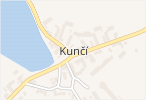 Kunčí v obci Slatiňany - mapa části obce