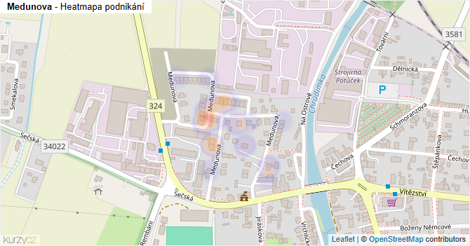 Medunova - mapa podnikání