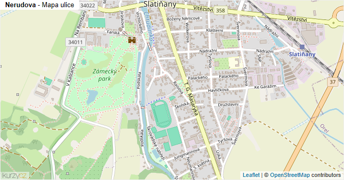 Nerudova - mapa ulice