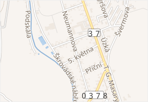Neumannova v obci Slatiňany - mapa ulice