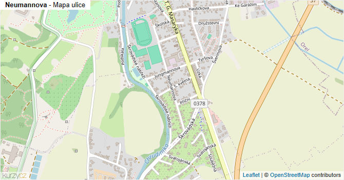 Neumannova - mapa ulice