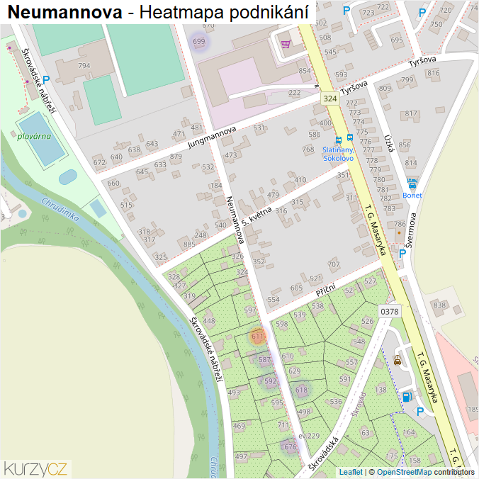 Mapa Neumannova - Firmy v ulici.