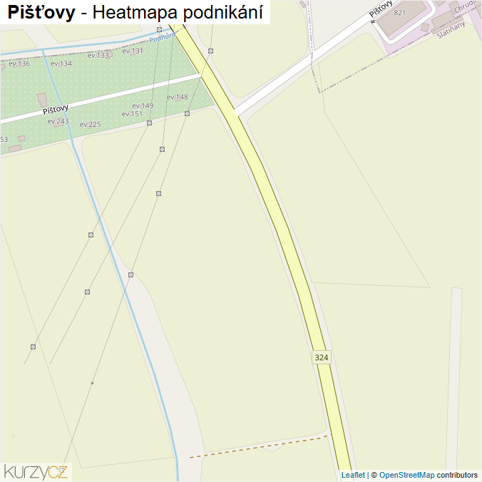 Mapa Pišťovy - Firmy v ulici.