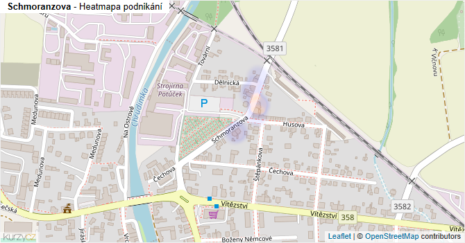 Schmoranzova - mapa podnikání