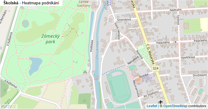 Školská - mapa podnikání