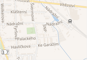 SNP v obci Slatiňany - mapa ulice