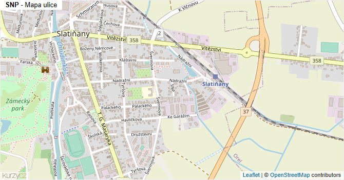SNP - mapa ulice