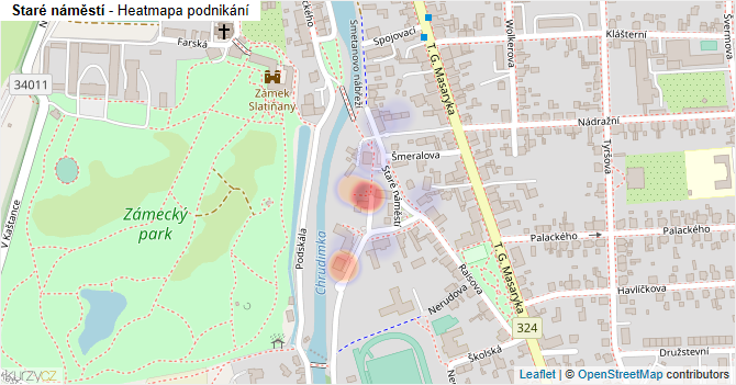Staré náměstí - mapa podnikání