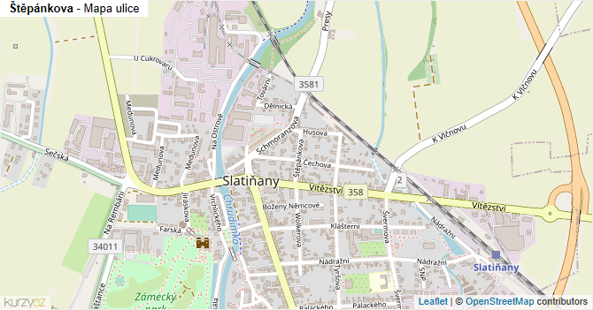Štěpánkova - mapa ulice