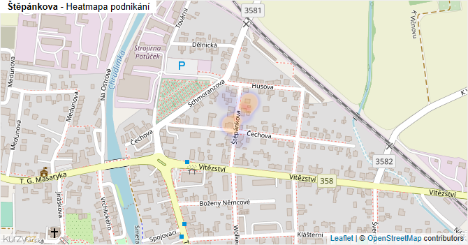 Štěpánkova - mapa podnikání