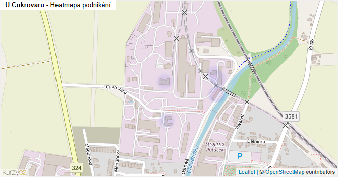U Cukrovaru - mapa podnikání