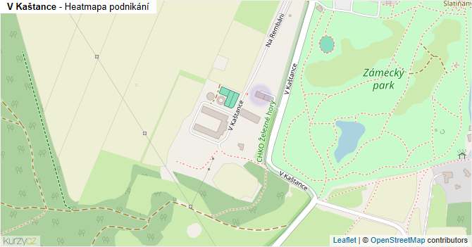 V Kaštance - mapa podnikání