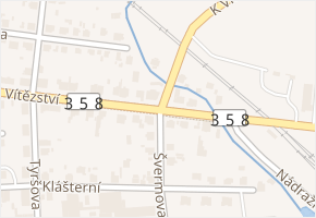 Vítězství v obci Slatiňany - mapa ulice