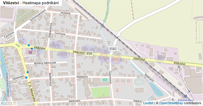 Vítězství - mapa podnikání