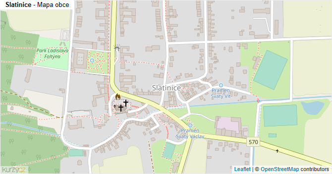 Slatinice - mapa obce