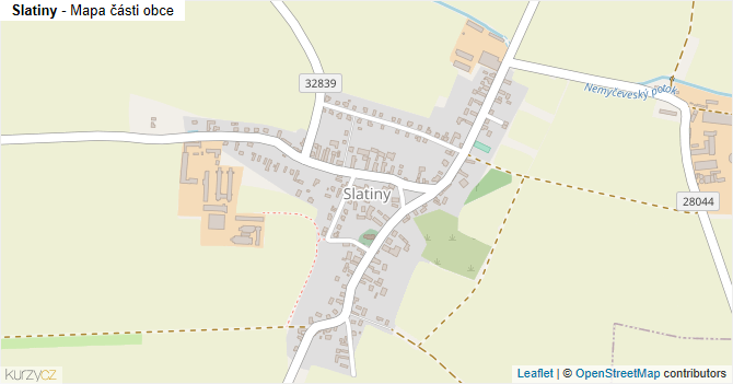 Slatiny - mapa části obce