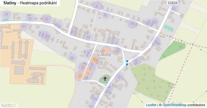 Slatiny - mapa podnikání