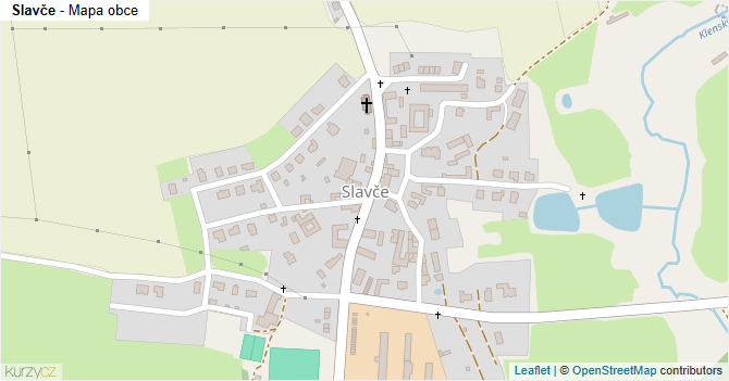 Slavče - mapa obce