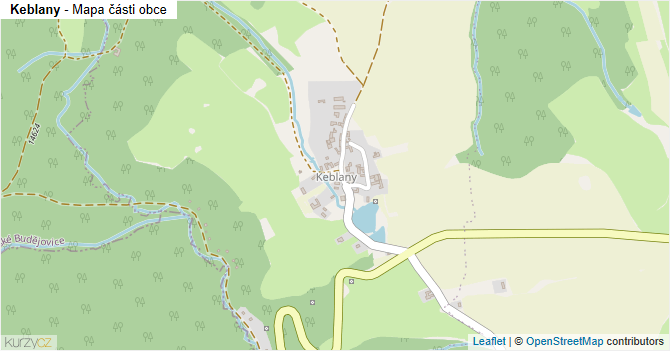 Keblany - mapa části obce