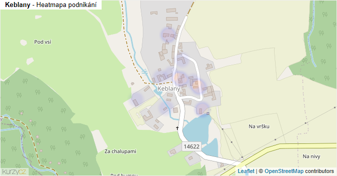 Keblany - mapa podnikání