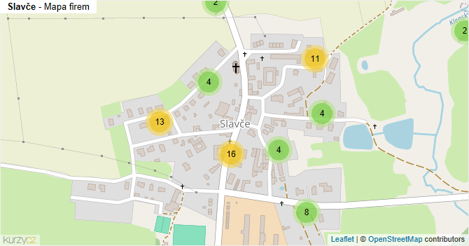 Slavče - mapa firem