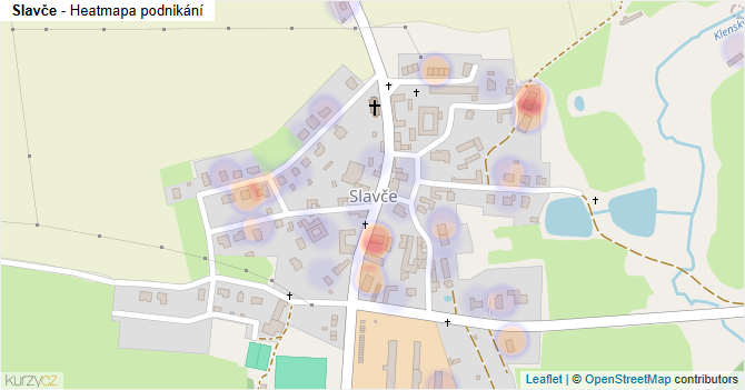 Slavče - mapa podnikání